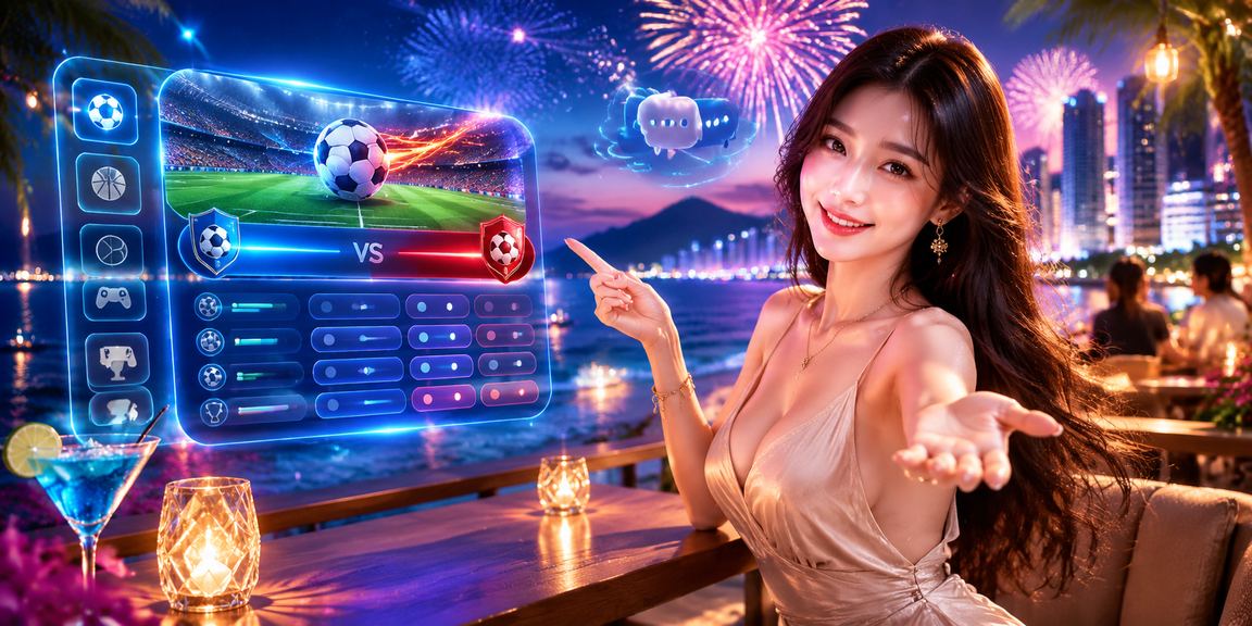 Khung cảnh Nha Trang về đêm với người dùng theo dõi kết quả cá cược thể thao trên điện thoại